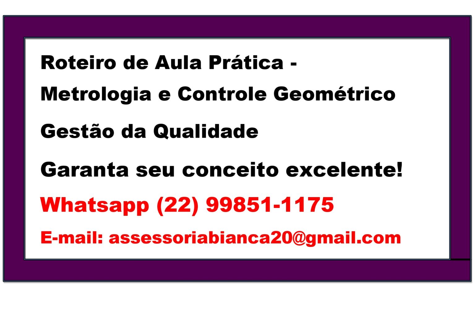 Roteiro De Aula Pr Tica Metrologia E Controle Geom Trico Assessoria