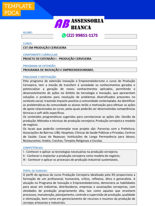 Projeto de extensão I - Produção Cervejeira