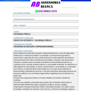 Projeto de Extensão II – Segurança Pública