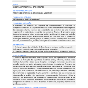 Projeto de extensão II - Engenharia Mecânica