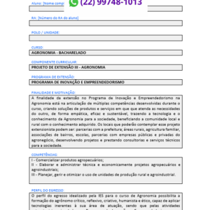 Projeto de extensão III - Agronomia