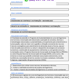 Projeto de extensão III - Engenharia de controle e automação