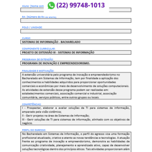 Projeto de extensão III - Sistemas de informação